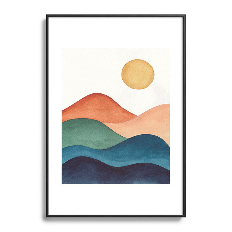 Colorful Abstract Mountains Framed Art Print Gallery Image 113