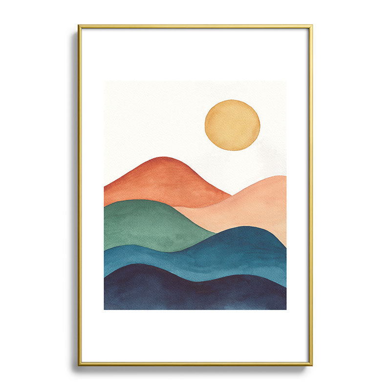 Colorful Abstract Mountains Framed Art Print Gallery Image 123