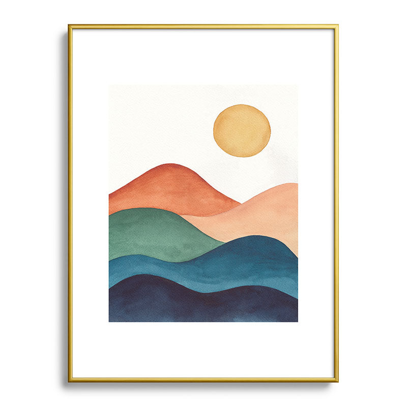 Colorful Abstract Mountains Framed Art Print Gallery Image 125