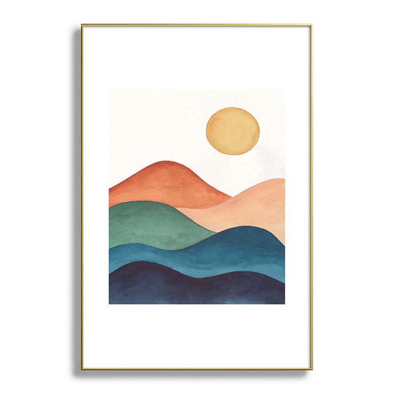Colorful Abstract Mountains Framed Art Print Gallery Image 128
