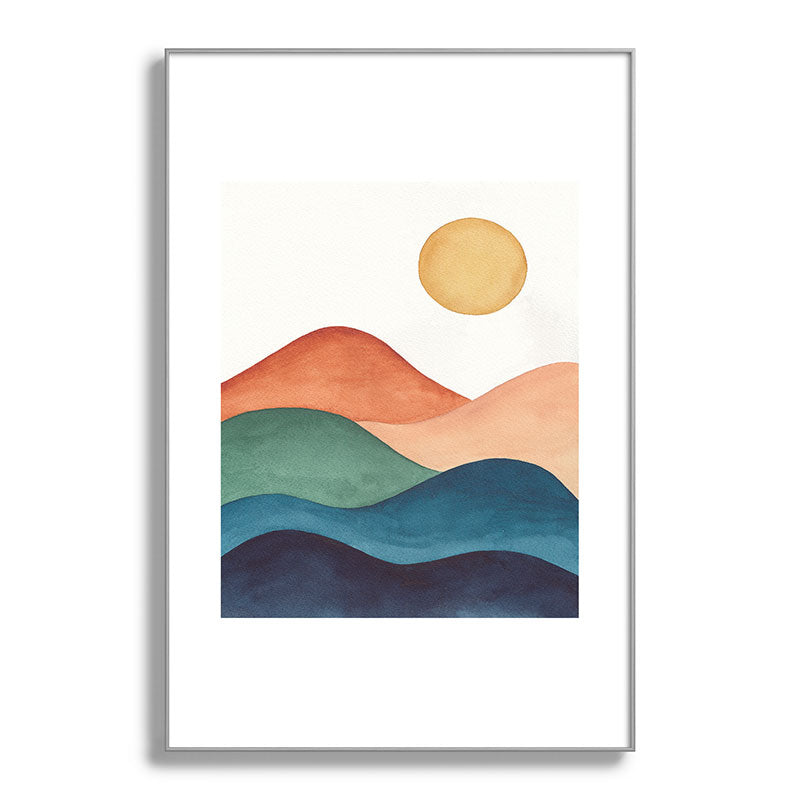 Colorful Abstract Mountains Framed Art Print Gallery Image 137