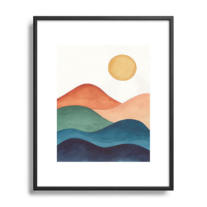 Colorful Abstract Mountains Framed Art Print Gallery Image 112