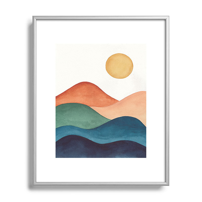Colorful Abstract Mountains Framed Art Print Gallery Image 129