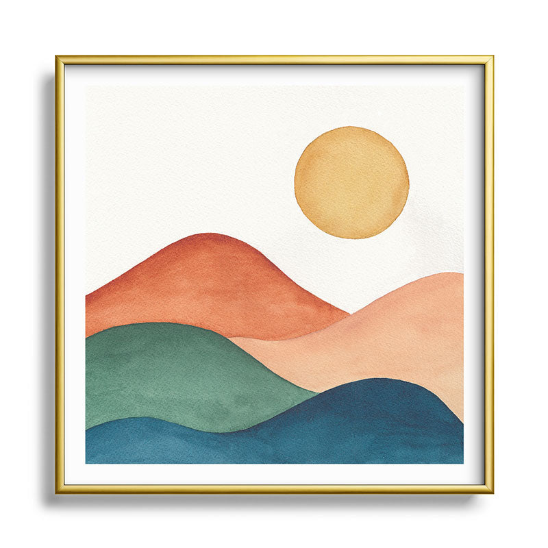 Colorful Abstract Mountains Framed Art Print Gallery Image 133