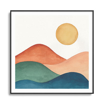 Colorful Abstract Mountains Framed Art Print Gallery Image 126