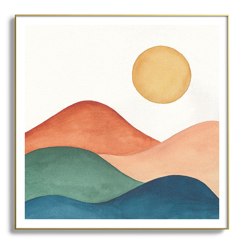 Colorful Abstract Mountains Framed Art Print Gallery Image 139