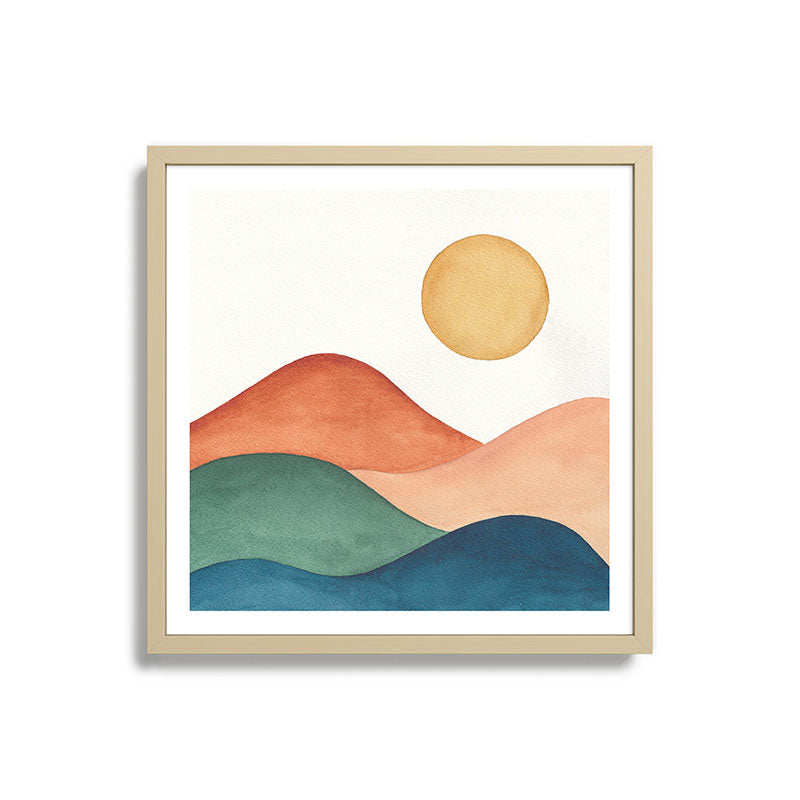 Colorful Abstract Mountains Framed Art Print Gallery Image 27