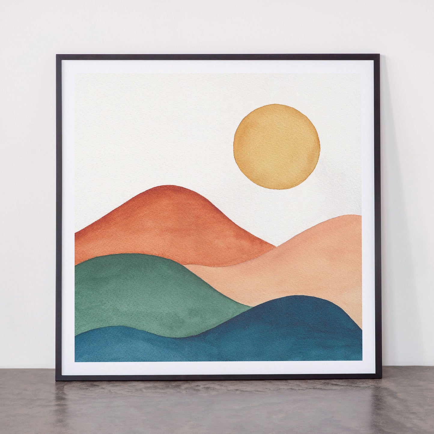 Colorful Abstract Mountains Framed Art Print Gallery Image 11