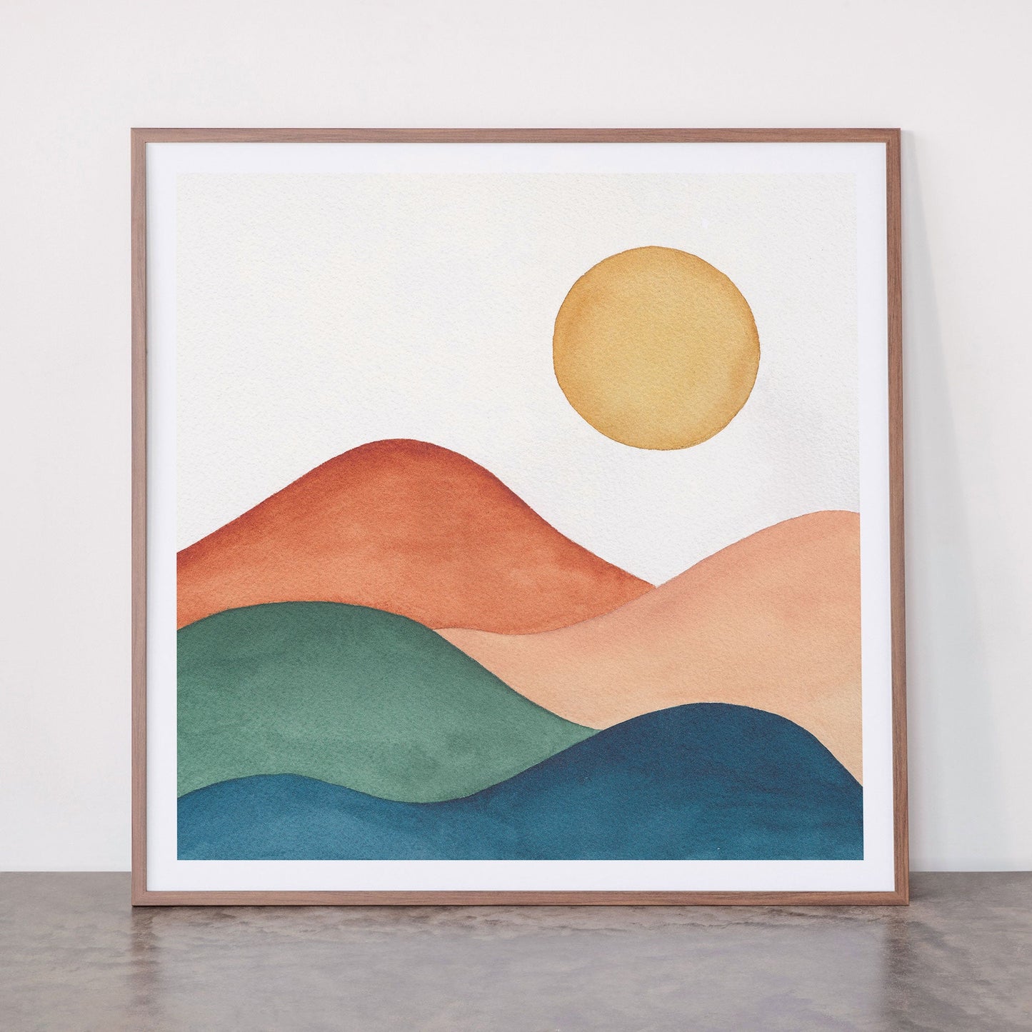 Colorful Abstract Mountains Framed Art Print Gallery Image 21
