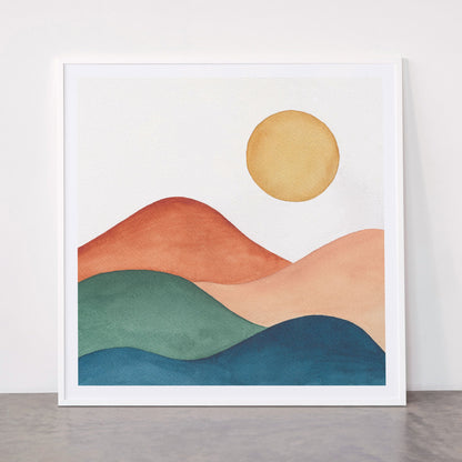 Colorful Abstract Mountains Framed Art Print Gallery Image 43