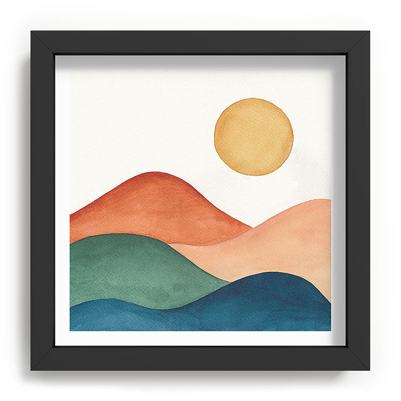 Colorful Abstract Mountains Framed Art Print Gallery Image 90