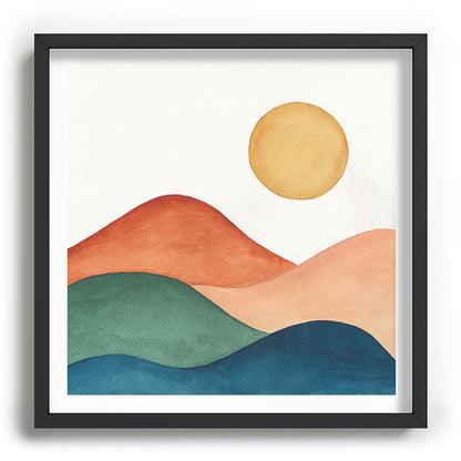 Colorful Abstract Mountains Framed Art Print Gallery Image 93