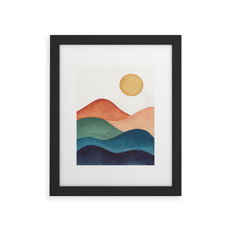 Colorful Abstract Mountains Framed Art Print Gallery Image 41