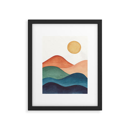 Colorful Abstract Mountains Framed Art Print Gallery Image 1