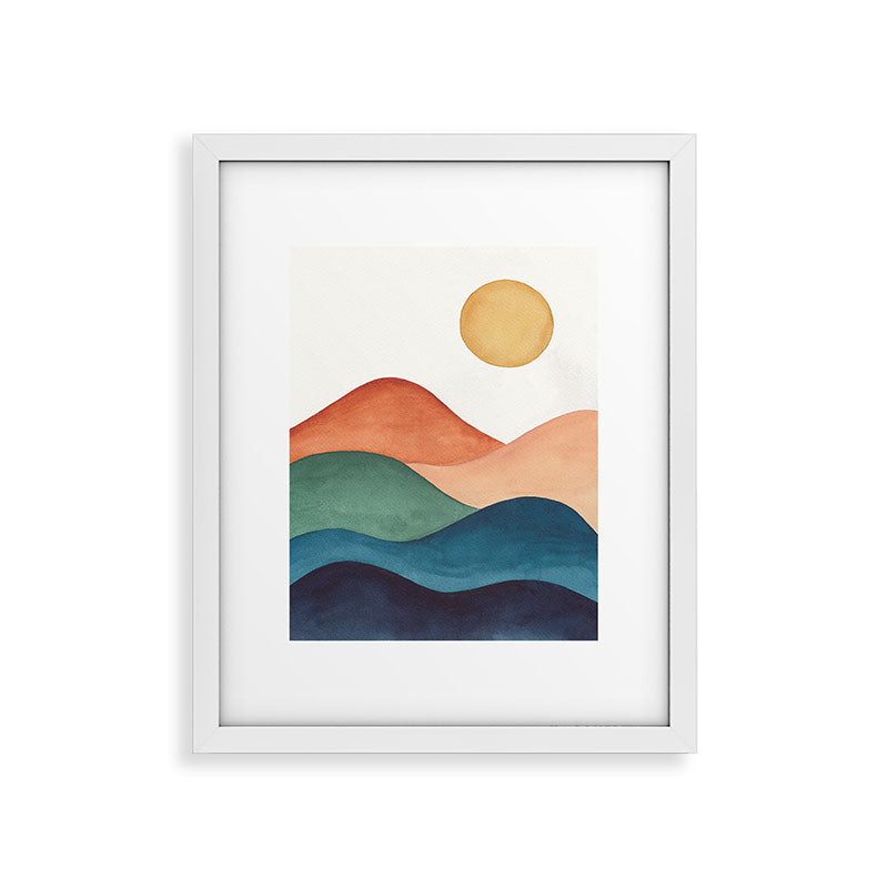 Colorful Abstract Mountains Framed Art Print Gallery Image 36