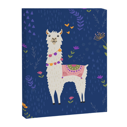 Llama on Blue Canvas Print Gallery Image 5