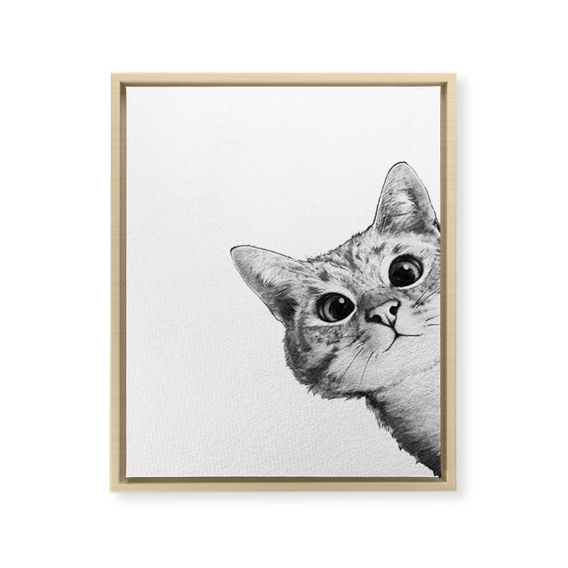 sneaky cat Framed Canvas Print Gallery Image 23