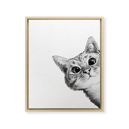 sneaky cat Framed Canvas Print Gallery Image 25