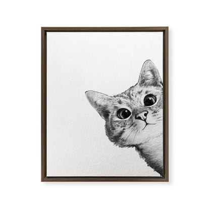 sneaky cat Framed Canvas Print Gallery Image 13