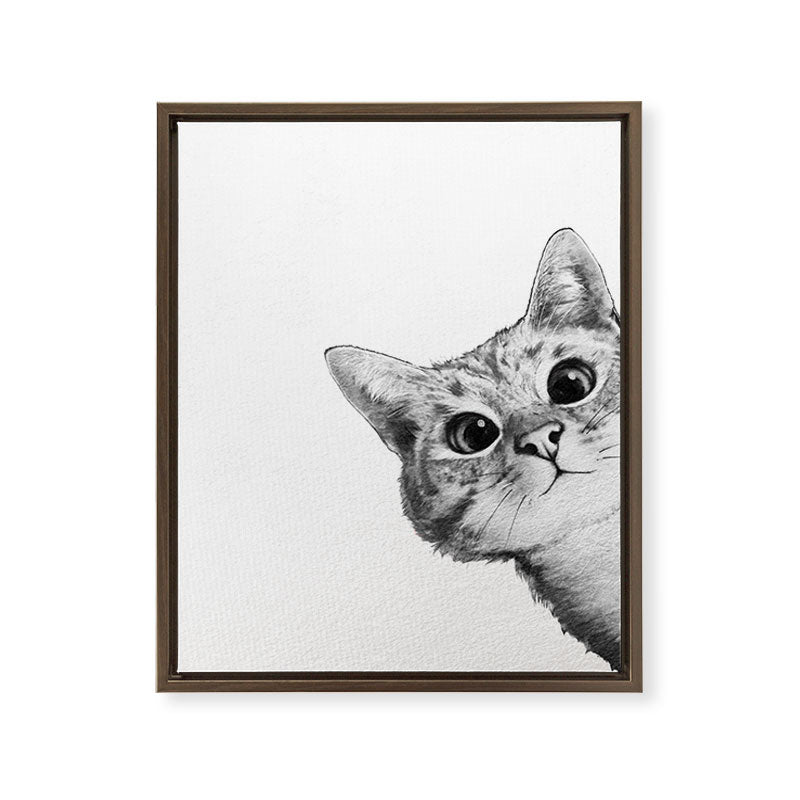 sneaky cat Framed Canvas Print Gallery Image 14