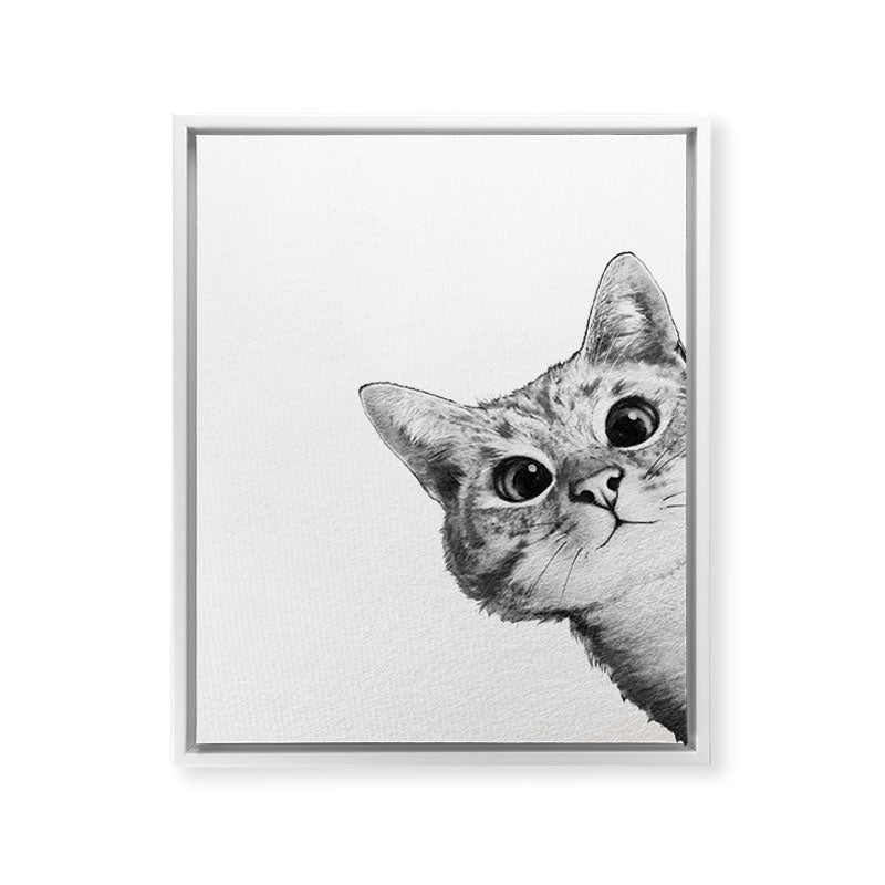 sneaky cat Framed Canvas Print Gallery Image 32