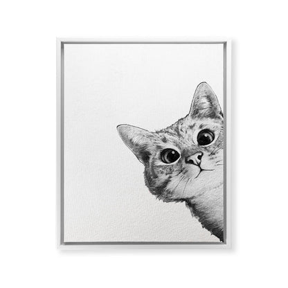 sneaky cat Framed Canvas Print Gallery Image 32