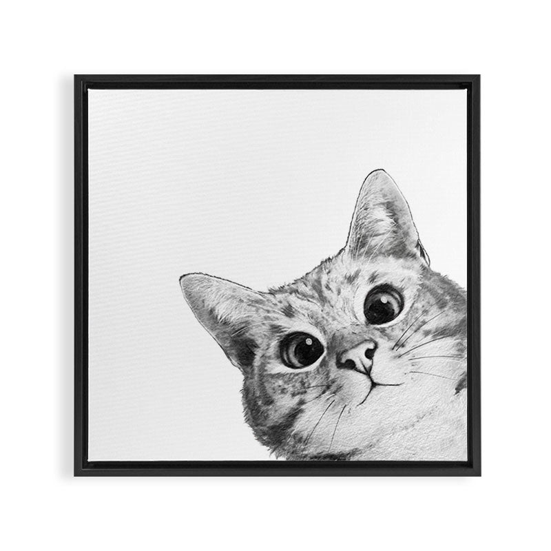 sneaky cat Framed Canvas Print Gallery Image 9