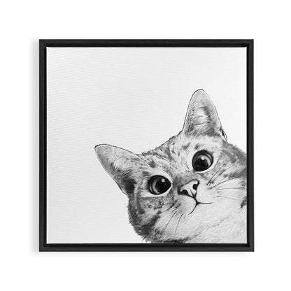 sneaky cat Framed Canvas Print Gallery Image 9