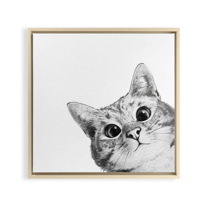 sneaky cat Framed Canvas Print Gallery Image 20