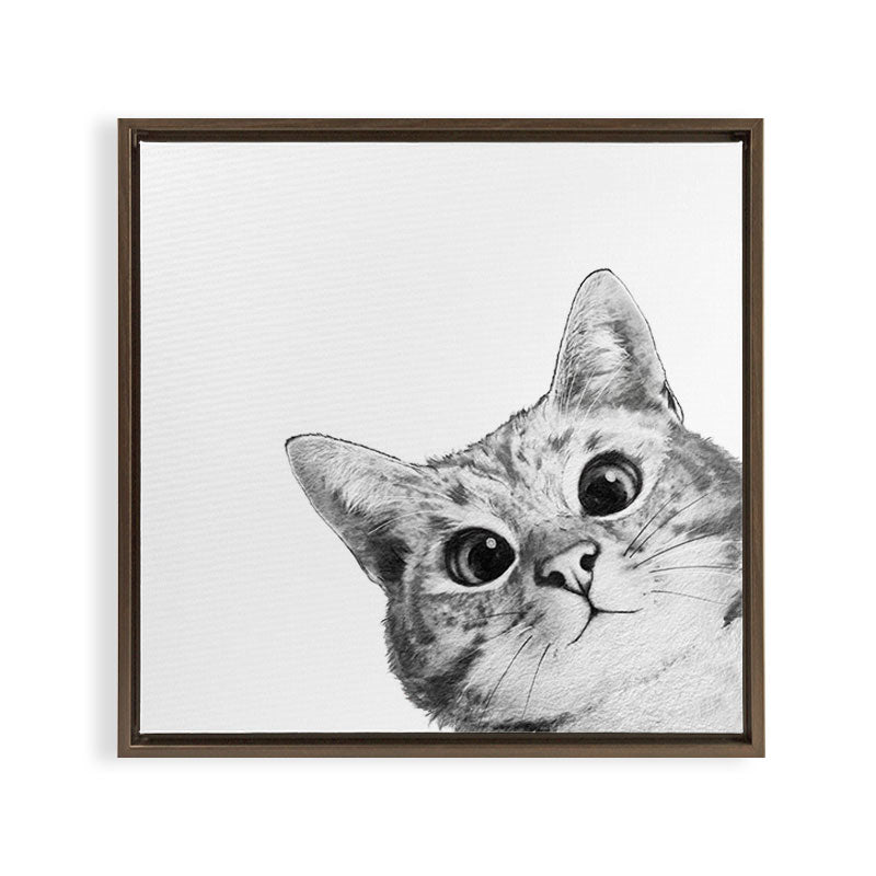 sneaky cat Framed Canvas Print Gallery Image 18