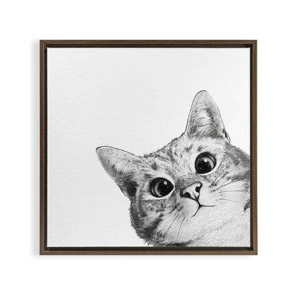 sneaky cat Framed Canvas Print Gallery Image 18