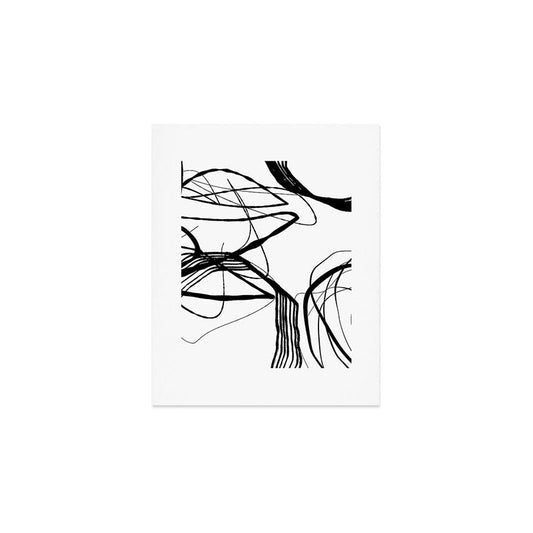 Flowing Ink Dynamics Black And White Art Print Gallery Image 1