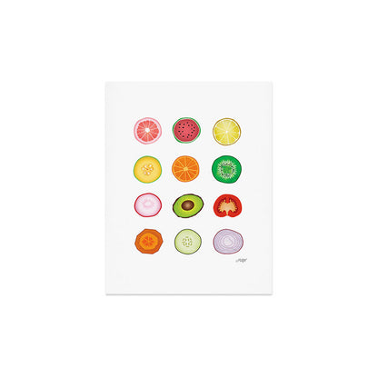 Fruits and Vegetables Collage Art Print Gallery Image 2