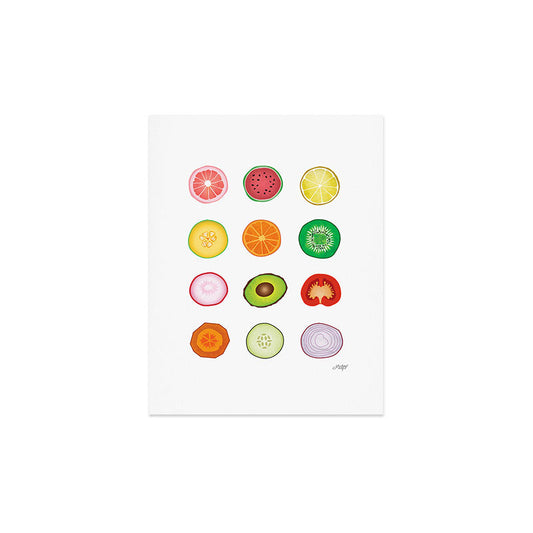 Fruits and Vegetables Collage Art Print Gallery Image 2