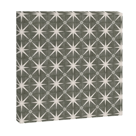 arlo star tile - olive Canvas Print Gallery Image 2