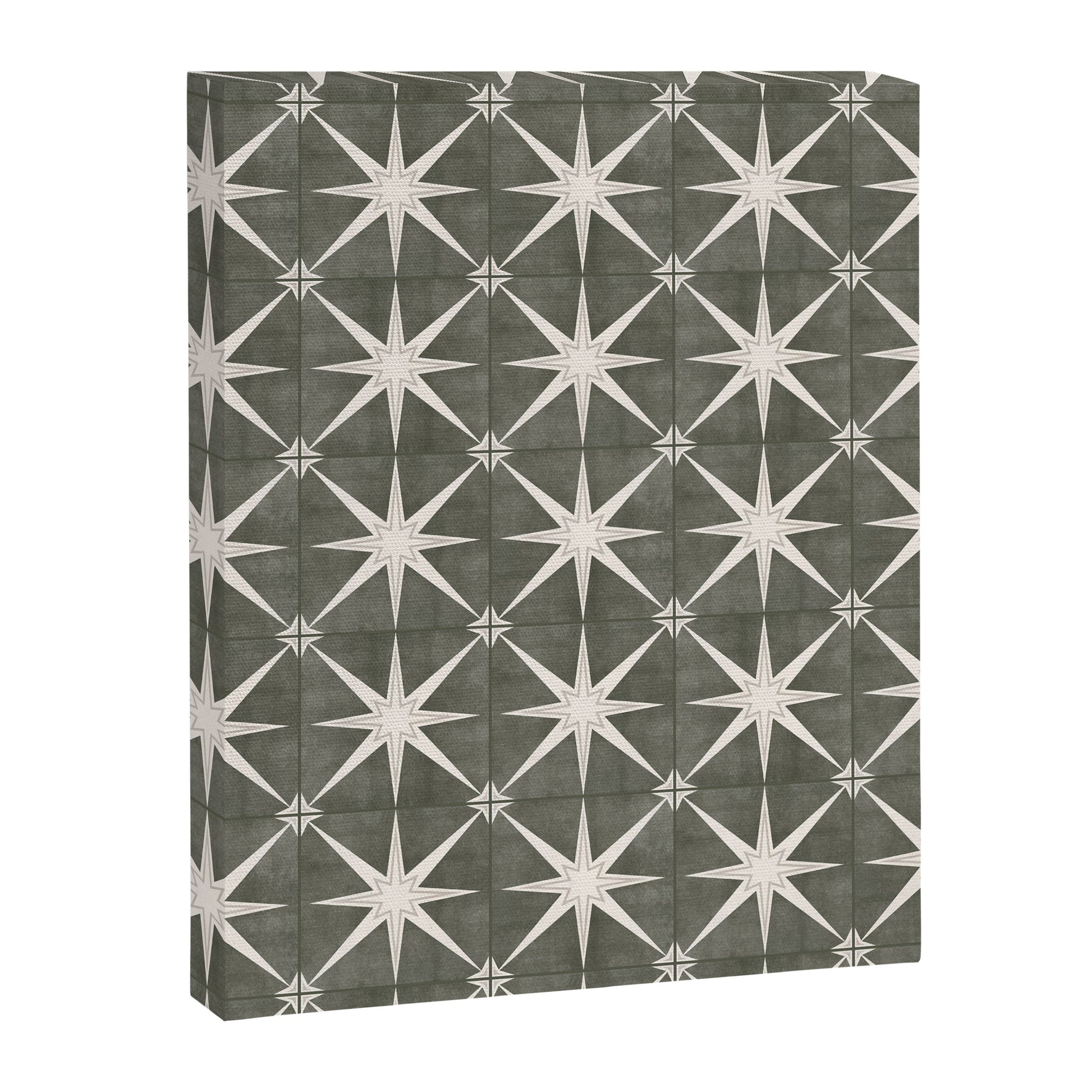 arlo star tile - olive Canvas Print Gallery Image 7