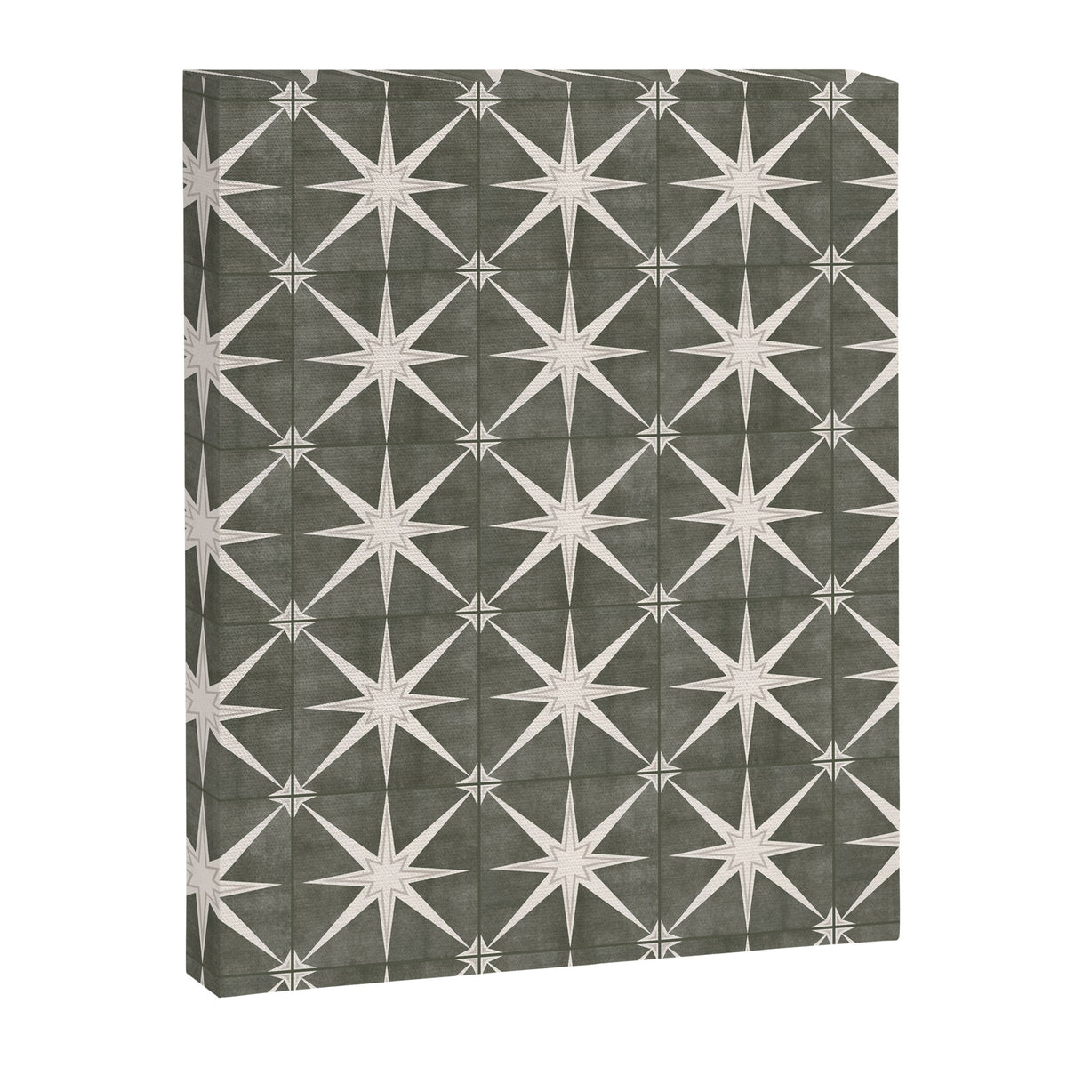 arlo star tile - olive Canvas Print Gallery Image 4
