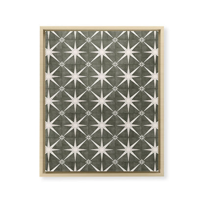 arlo star tile - olive Framed Canvas Print Gallery Image 26