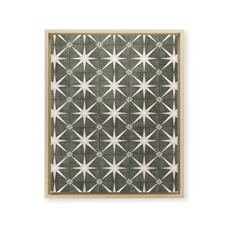 arlo star tile - olive Framed Canvas Print Gallery Image 23