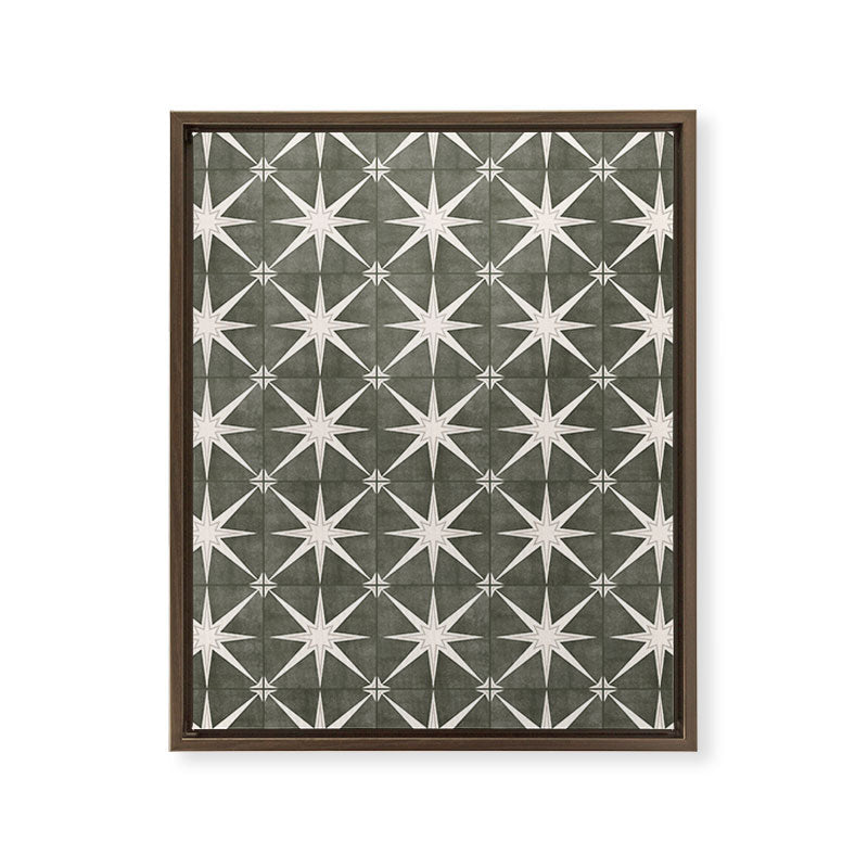 arlo star tile - olive Framed Canvas Print Gallery Image 14