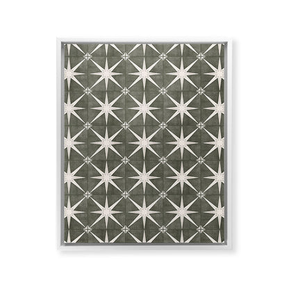 arlo star tile - olive Framed Canvas Print Gallery Image 32