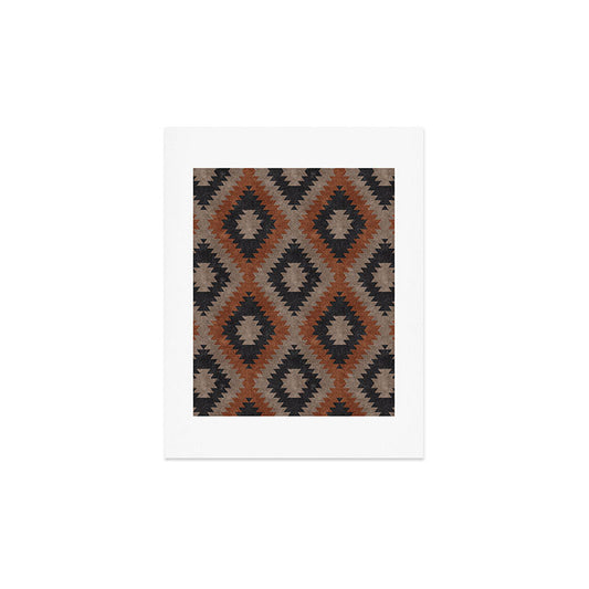 aztec neutrals - inkwell & taupe Art Print Gallery Image 2