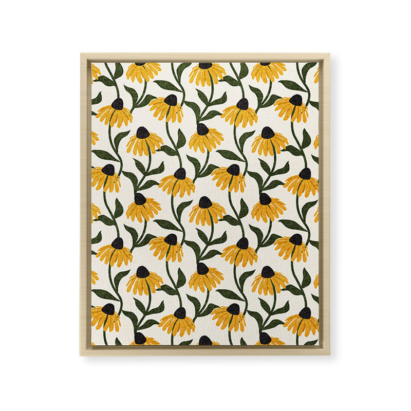 coneflowers - cream Framed Canvas Print Gallery Image 21