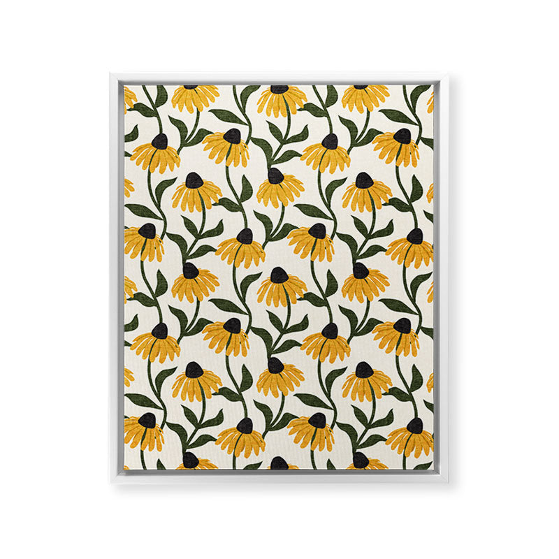 coneflowers - cream Framed Canvas Print Gallery Image 28