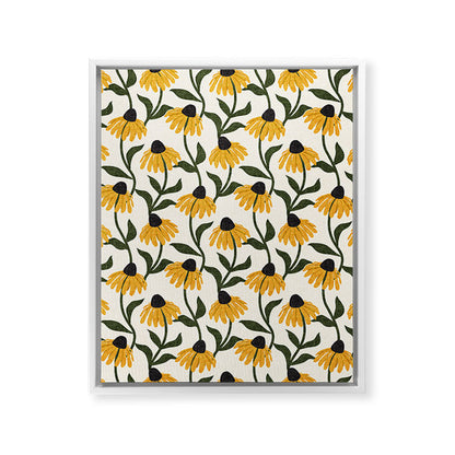 coneflowers - cream Framed Canvas Print Gallery Image 31