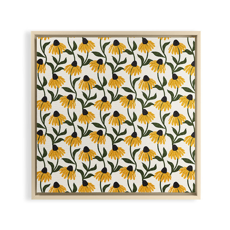 coneflowers - cream Framed Canvas Print Gallery Image 20