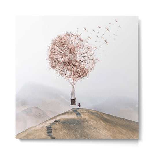 Flying Dandelion Metal Print Gallery Image 2