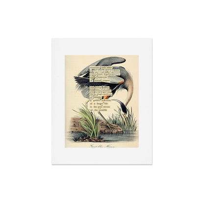 Bird Divinations: Great Blue Heron (about: almanacofbirds.org) Art Print Gallery Image 5