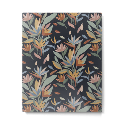 Hand Painted Floral Garden Night Metal Print Gallery Image 3