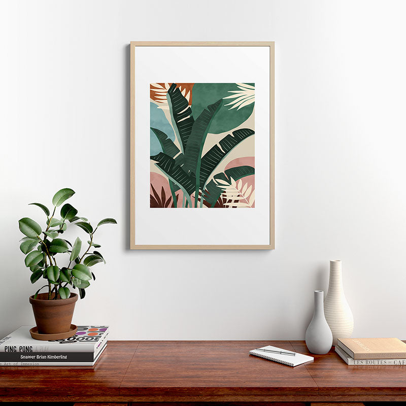 Modern jungle shapes Framed Art Print Gallery Image 28